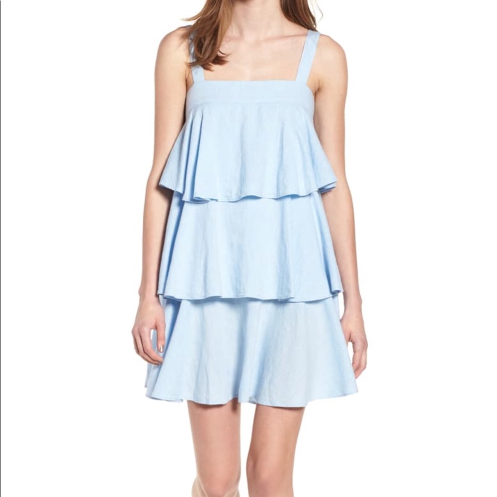 Nordstrom BP blue tiered dress small